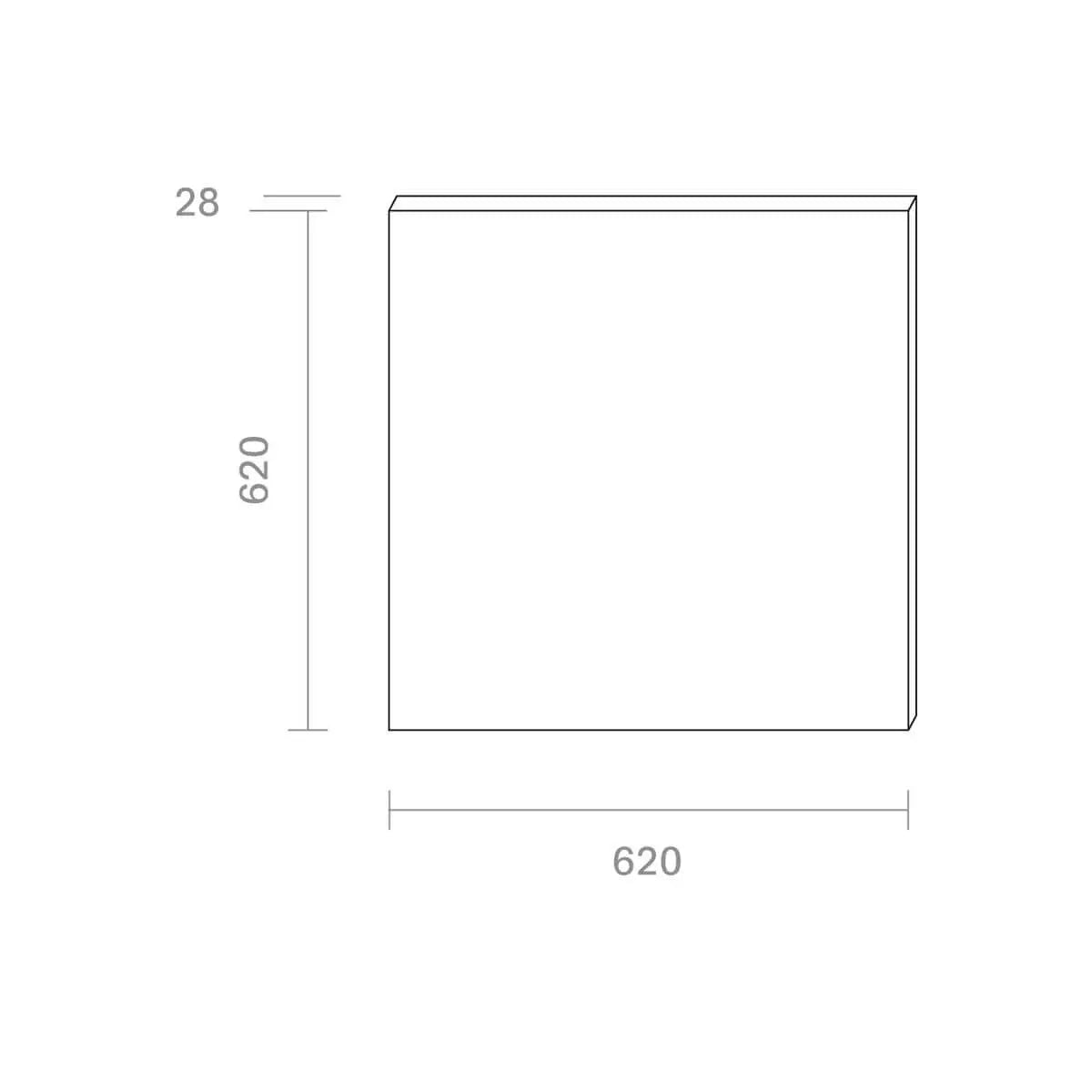 B-Ware Sigor Leuchtpanel Led Panel Aufbau Fled Weiss 620x620 Mm 36 W 3000 K Ip20 115 Grad - 4028085404205