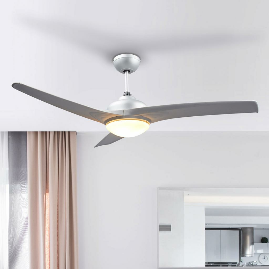 B-Ware Lindby Deckenventilator Emanuel Deckenlampe Ventilator Lampe Beleuchtet Silbern - 4251096539400