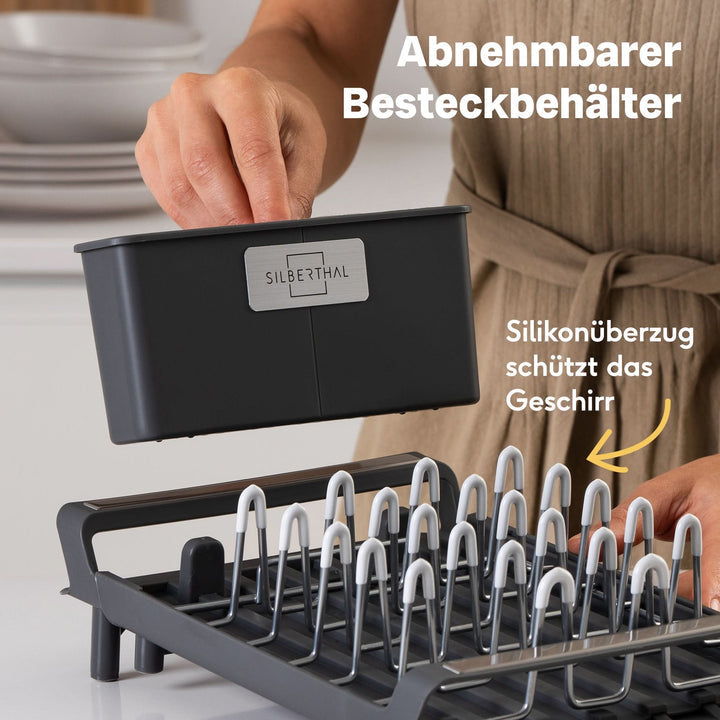 Silberthal Abtropfgestell Geschirrständer rostfrei ausziehbar rechteckig71 - 4260470467093