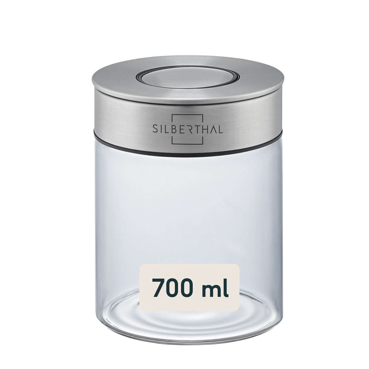 SILBERTHAL Vorratsglas Aufbewahrungsglas Borosilikatglas 700ml 2er Set - 4260470466140