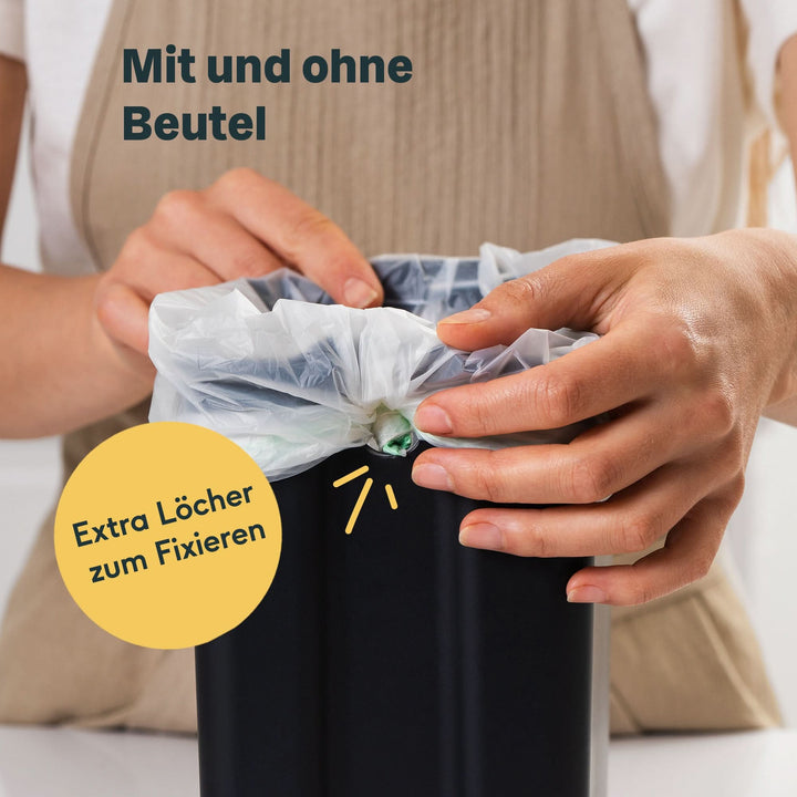 SILBERTHAL Biomülleimer Abfalleimer Edelstahl Aktivkohlefilter 4L Kunststoff - 4260470467079