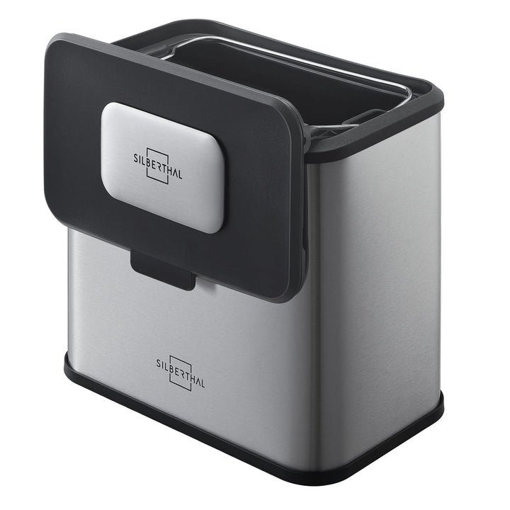 SILBERTHAL Biomülleimer Abfalleimer Edelstahl Aktivkohlefilter 4L Kunststoff - 4260470467079
