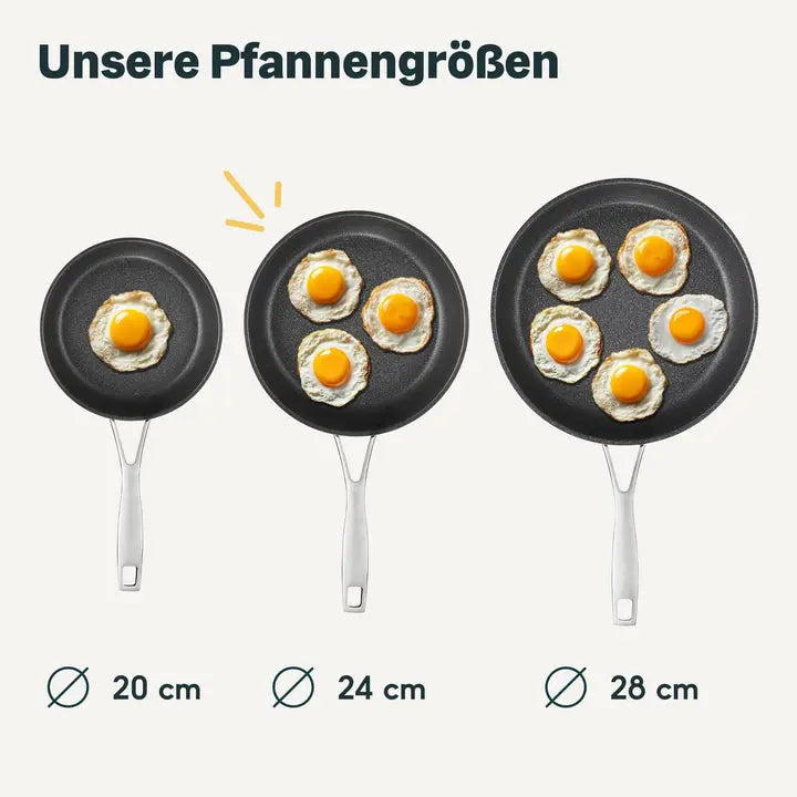 B-Ware Silberthal Bratpfanne Pfanne Induktion Edelstahl Ptfe Antihaft Silber 24 Cm241