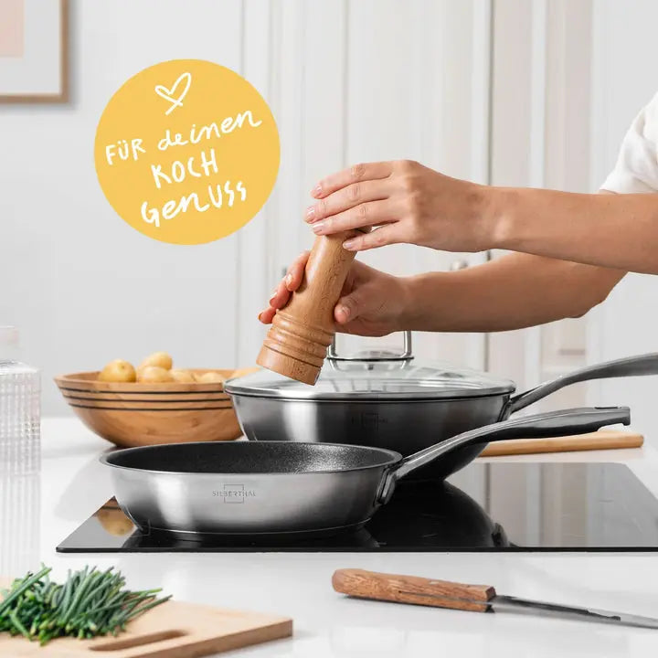 B-Ware Silberthal Bratpfanne Pfanne Induktion Edelstahl Ptfe Antihaft Silber 24 Cm - 4260470463040