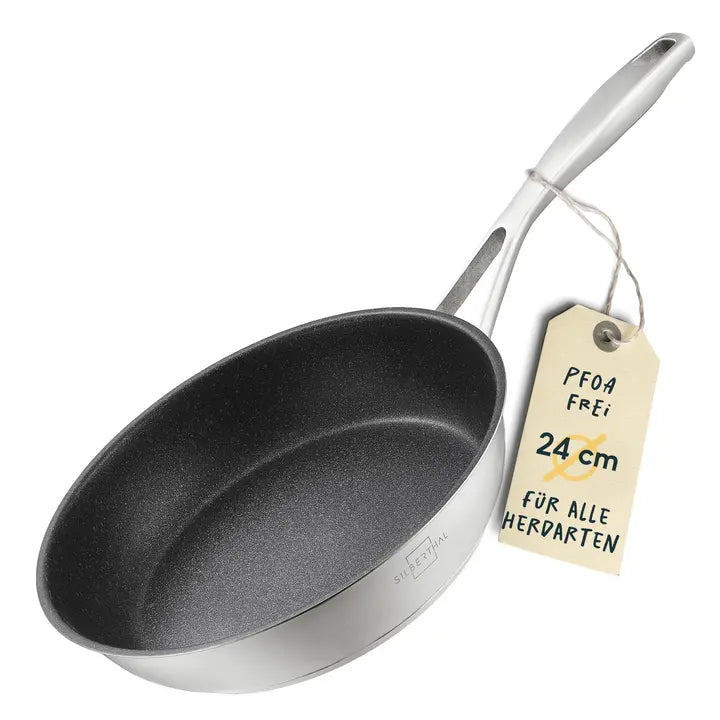 B-Ware Silberthal Bratpfanne Pfanne Induktion Edelstahl Ptfe Antihaft Silber 24 Cm - 4260470463040