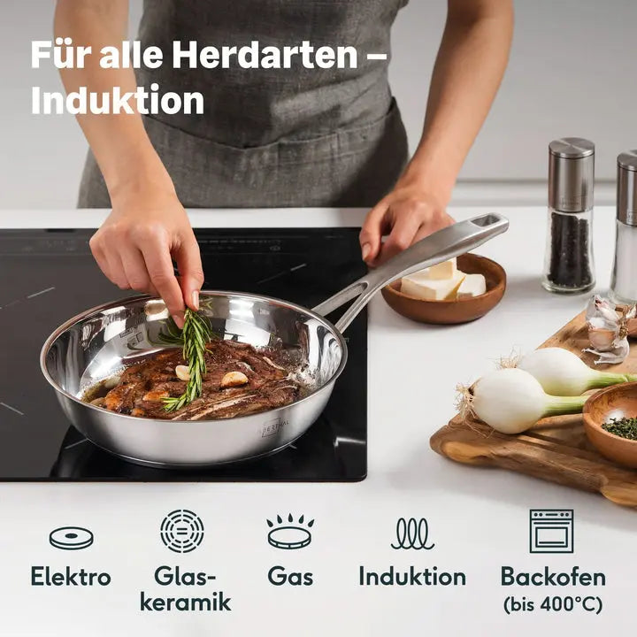 B-Ware Silberthal Bratpfanne Edelstahlpfanne Pfanne Unbeschichtet Ohne Deckel 24cm - 4260470467192