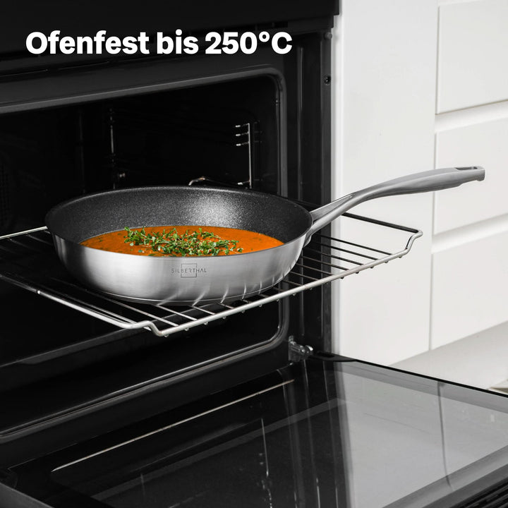 SILBERTHAL Bratpfanne Pfanne Edelstahl Pfanne Kochen Braten Küche 28 cm720 - 4260470463057