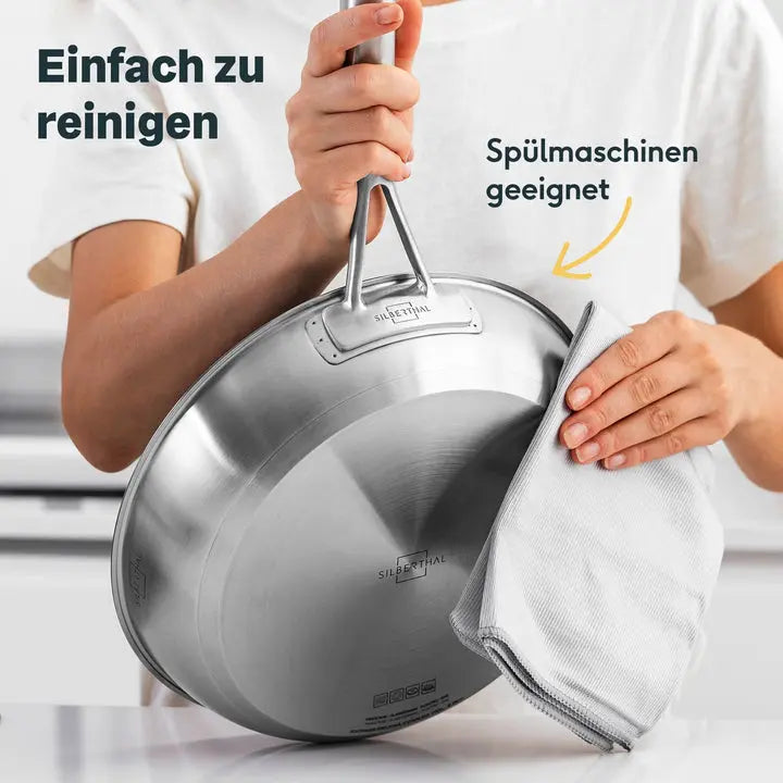 B-Ware Silberthal Bratpfanne Pfanne Edelstahl Pfanne Kochen Braten Küche 28 Cm - 4260470463057