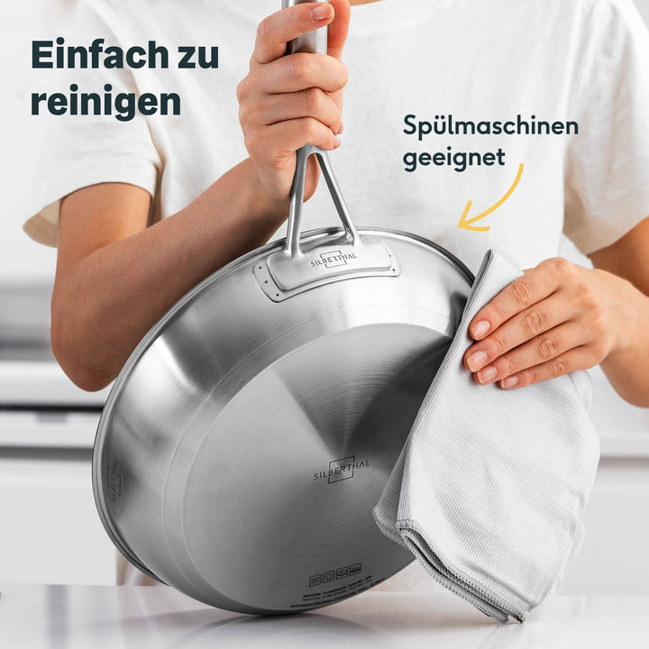 SILBERTHAL Bratpfanne Pfanne Edelstahl Pfanne Kochen Braten Küche 28 cm720 - 4260470463057