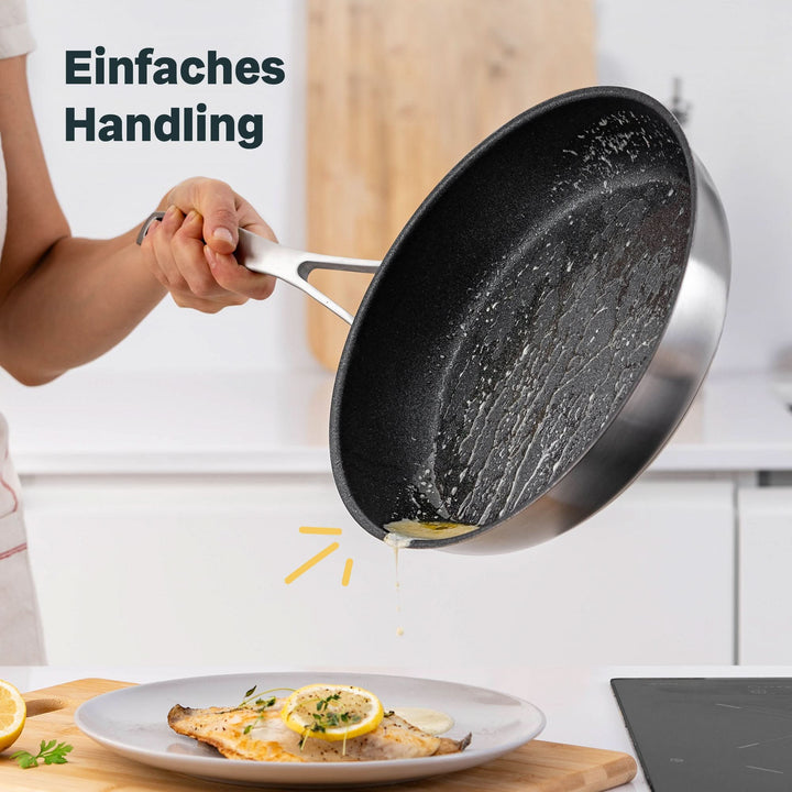 SILBERTHAL Bratpfanne Pfanne Edelstahl Pfanne Kochen Braten Küche 28 cm720 - 4260470463057