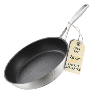 B-Ware SILBERTHAL Bratpfanne Pfanne Edelstahl Pfanne Kochen Braten Küche 28 cm720
