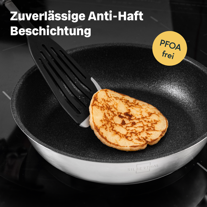 SILBERTHAL Bratpfanne Pfanne Edelstahl Pfanne Kochen Braten Küche 28 cm720 - 4260470463057