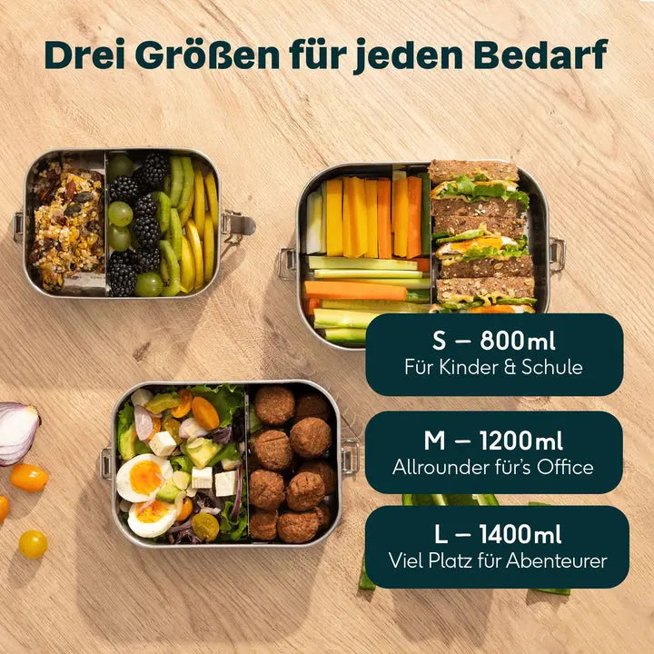 B-Ware Silberthal Brotdose Lunchbox Edelstahl Trennwand Silikondichtung Auslaufsicher - 4260470464153