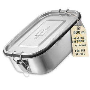 B-Ware SILBERTHAL Brotdose Lunchbox Edelstahl 800ml Trennwand Spülmaschinenfest150