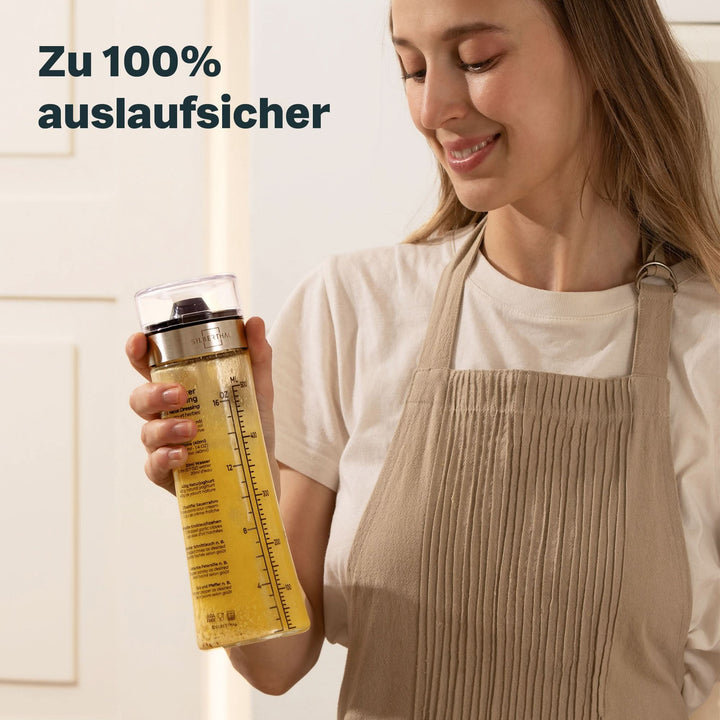 SILBERTHAL Dressingshaker Mixer Glasflasche 500ml Küchenhelfer Marinaden Soßen - 4260470462548