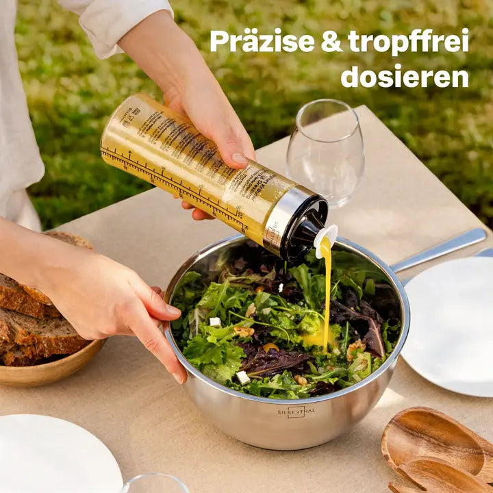 B-Ware Silberthal Dressingshaker Mixer Glasflasche 500ml Küchenhelfer Marinaden Soßen - 4260470462548