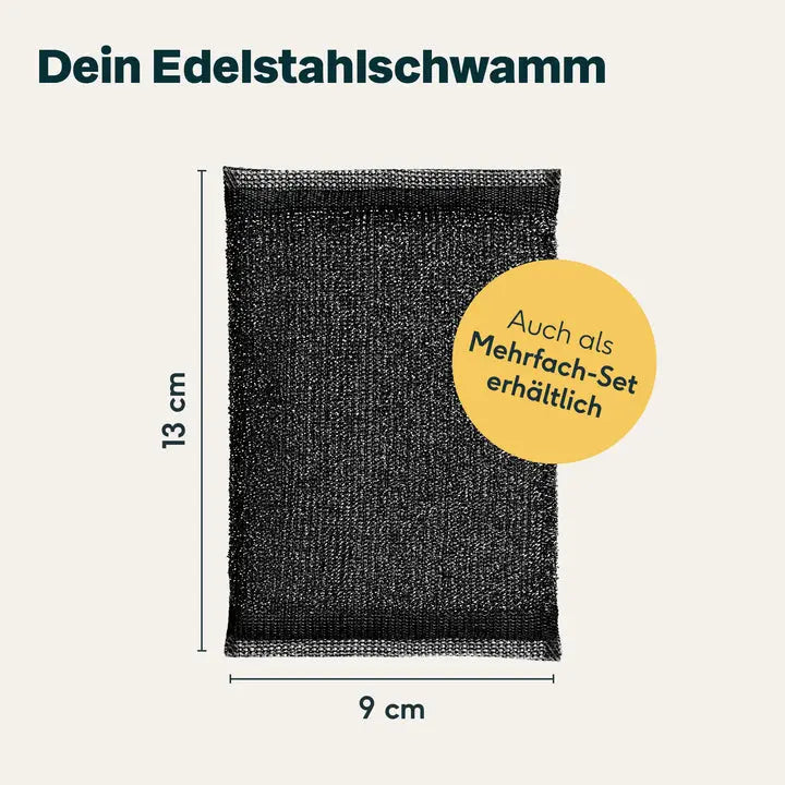 B-Ware Silberthal Reinigungsschwamm Putzhilfe Edelstahl Schwamm 2er Pack 4 Sets - 4260470468014