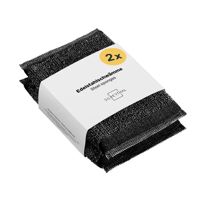 B-Ware Silberthal Reinigungsschwamm Putzhilfe Edelstahl Schwamm 2er Pack 4 Sets - 4260470468014