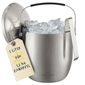 B-Ware Silberthal Eiswürfelbehälter Kübel Edelstahl Eiskübel Flaschenkühler Party