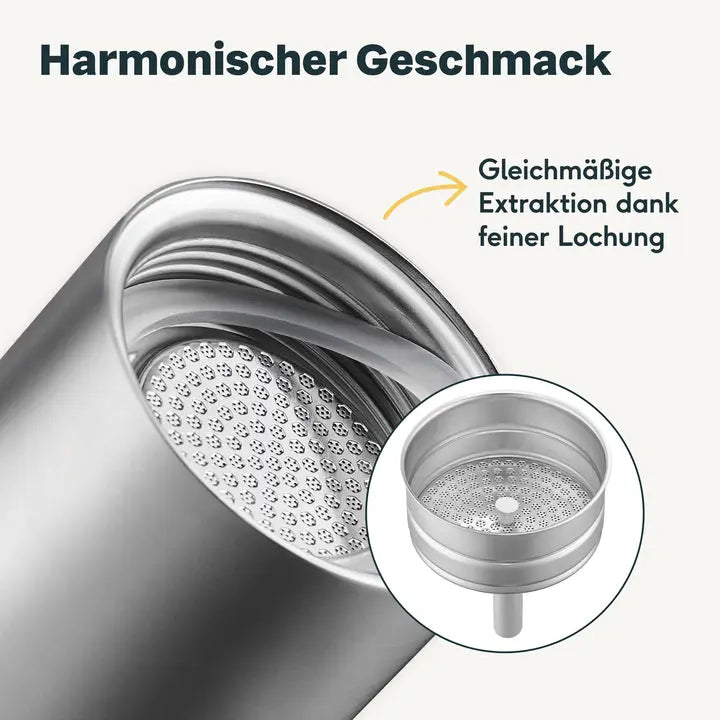 B-Ware Silberthal Espressokocher Kaffeekocher Edelstahl Silber 4 Tassen Espresso Kocher - 4260470464948