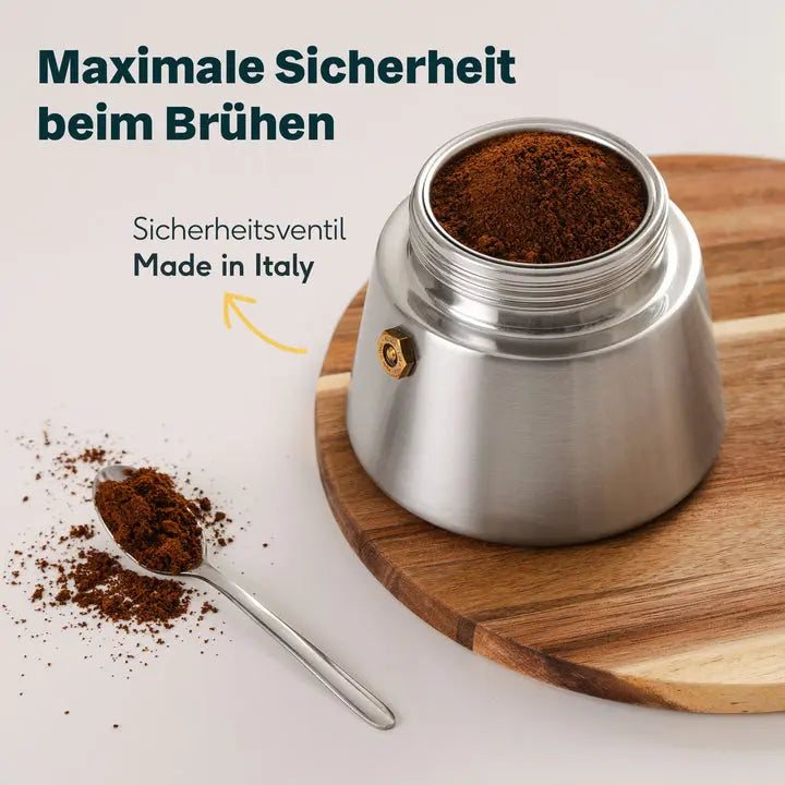 B-Ware Silberthal Espressokocher Kaffeekocher Edelstahl Silber 4 Tassen Espresso Kocher - 4260470464948