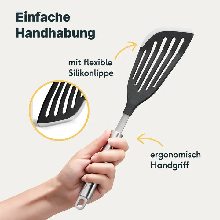 B-Ware Silberthal Fischwender Pfannenwender Edelstahl Spülmaschinenfest 3 Stück - 4260470465051