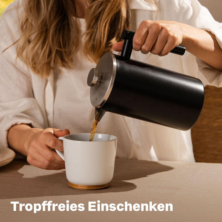 SILBERTHAL French Press Kaffeebereiter Kanne Edelstahl Schwarz Kaffeebereiter280 - 4260470462128