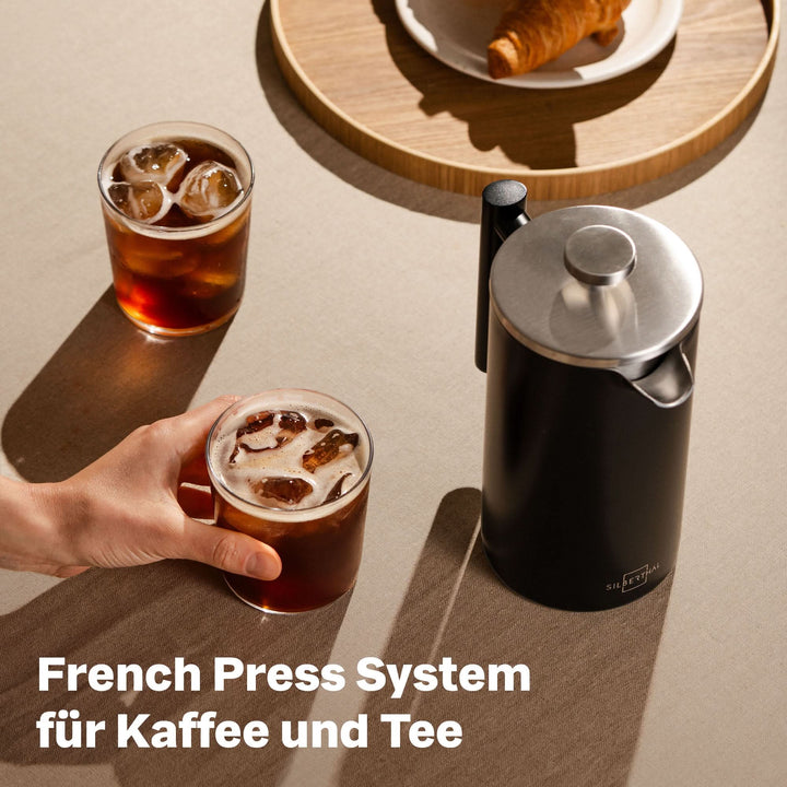 SILBERTHAL French Press Kaffeebereiter Kanne Edelstahl Schwarz Kaffeebereiter280 - 4260470462128
