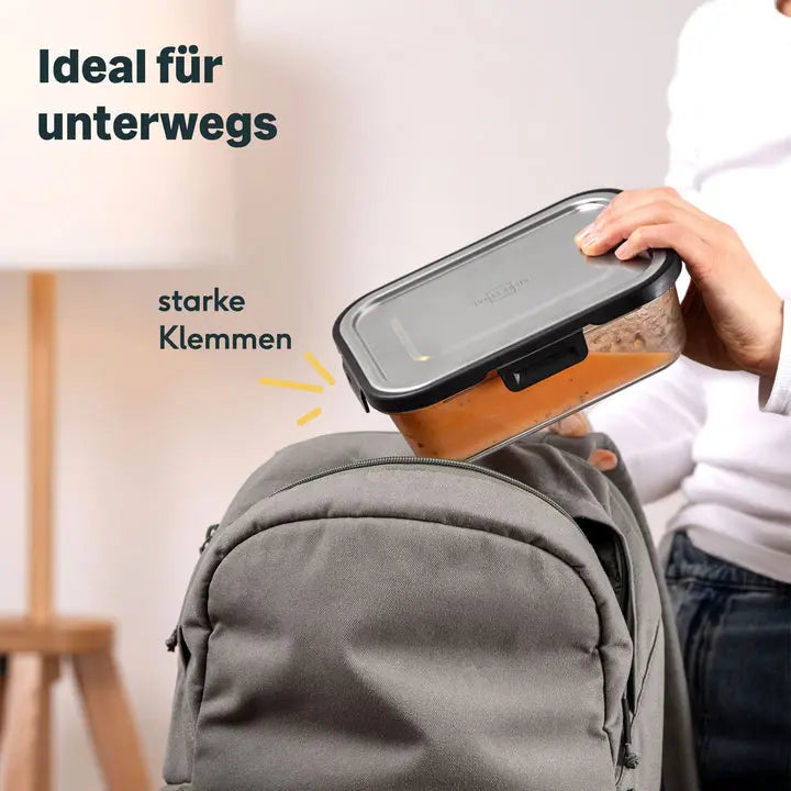 B-Ware Silberthal Frischhaltedose Vorratsdose Glas Aufbewahrungsbox Edelstahldeckel