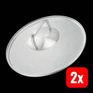 B-Ware Silberthal Glasdeckel Pfannendeckel Deckel Küchenhelfer Pfanne 20 Cm 2 Stück