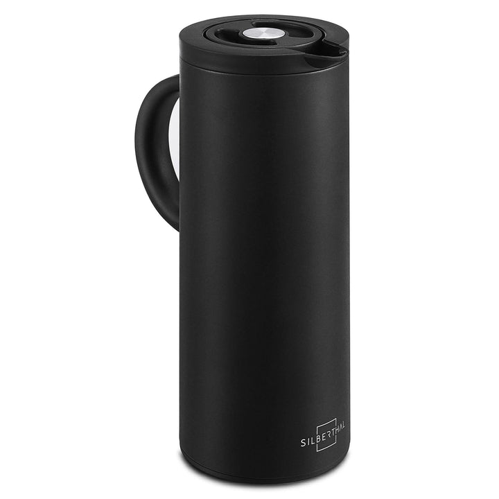 SILBERTHAL Thermoskanne Kaffeekanne Isolierkanne Glaseinsatz Edelstahl 1L - 4260470462555
