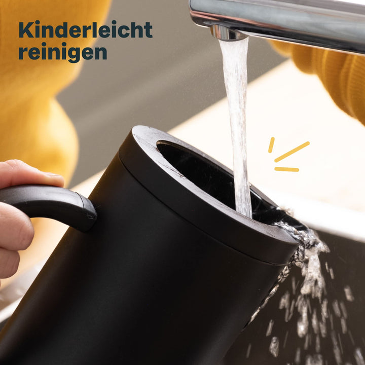 SILBERTHAL Thermoskanne Kaffeekanne Isolierkanne Glaseinsatz Edelstahl 1L - 4260470462555