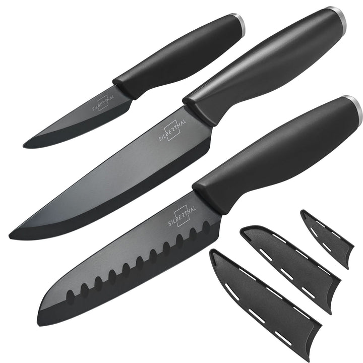 Silberthal Keramikmesser Set Küchenmesser Messerset Zirkoniakeramik Schwarz - 4260470464733