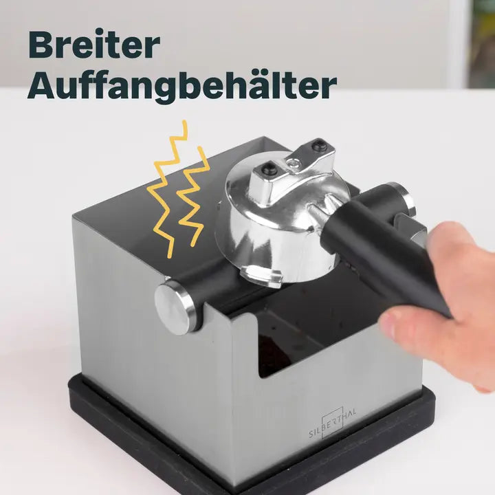 B-Ware Silberthal Abklopfbehälter Knockbox Abklopfer Kaffeesatz Tamper Edelstahl537