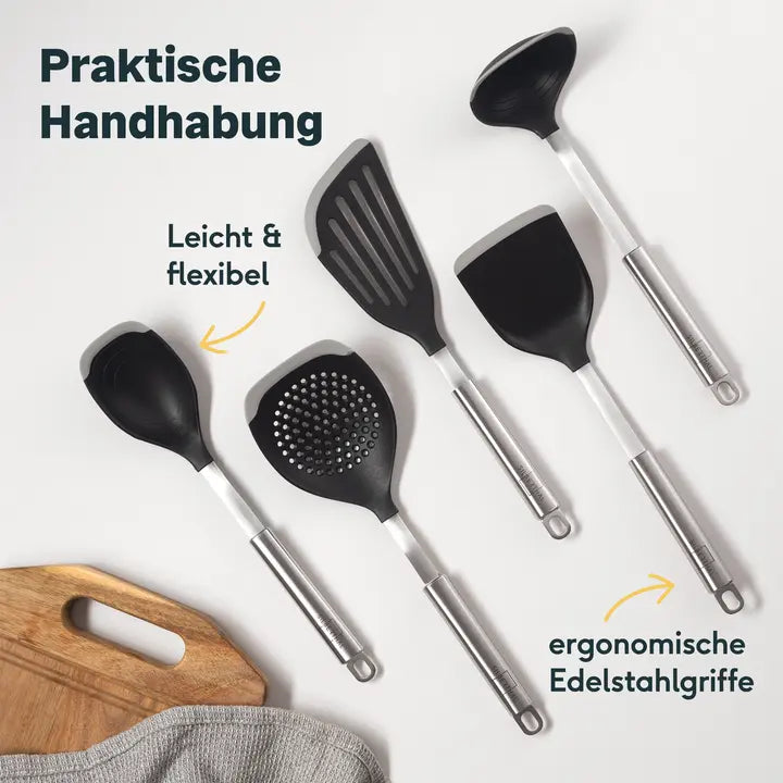 B-Ware Silberthal Küchenhelfer Set Kochutensilien Küchenzubehör 5 Teilig Modern - 4260470465006