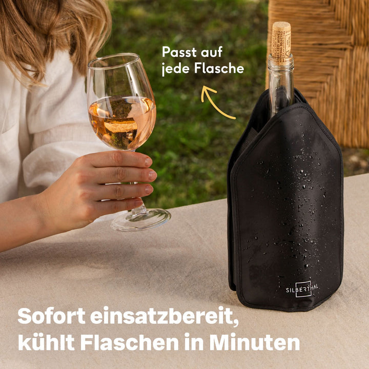 Silberthal Kühlmanschette Flaschenkühler Wein Sekt Saft wiederverwendbar Set815 - 4260470462487