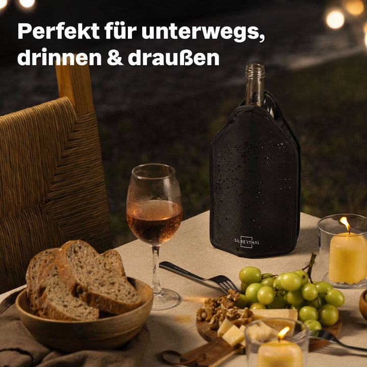 Silberthal Kühlmanschette Flaschenkühler Wein Sekt Saft wiederverwendbar Set815 - 4260470462487