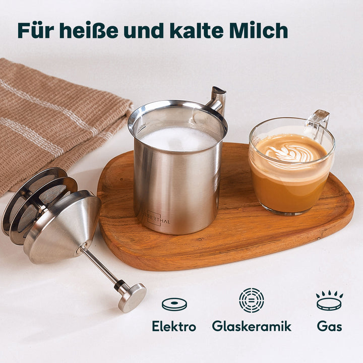 Silberthal Milchaufschäumer Milchschäumer Edelstahl Spülmaschinengeeignet - 4260470462739