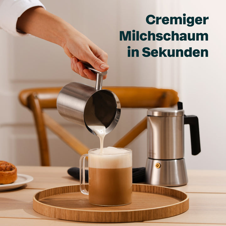 Silberthal Milchaufschäumer Milchschäumer Edelstahl Spülmaschinengeeignet - 4260470462739