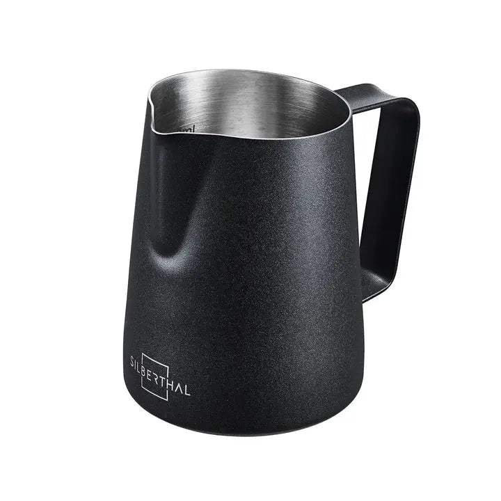 B-Ware Silberthal Milchkännchen Kanne Latte Art Milchaufschäumer Schwarz 350 Ml 3 Stück