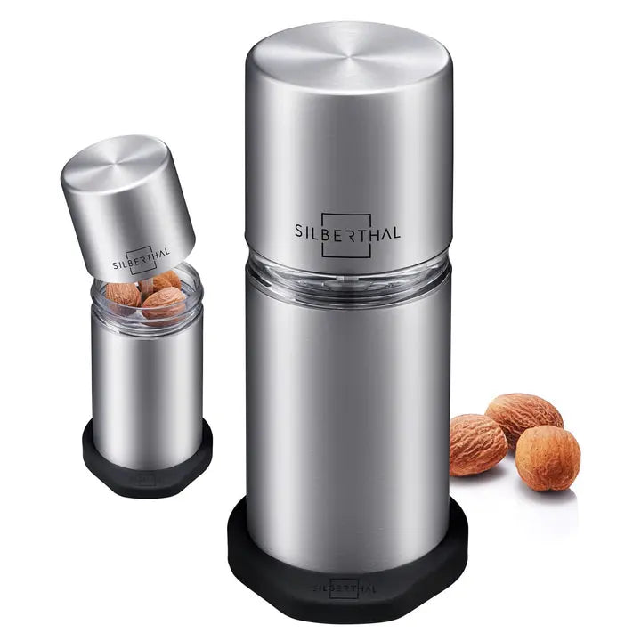 B-Ware Silberthal Muskatmühle Gewürzmühle Muskatnussmühle Finecut Edelstahlbehälter - 4260470462616