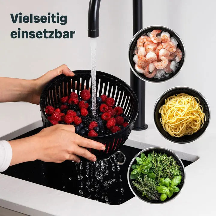 B-Ware Silberthal Salatschleuder Salatzentrifuge Edelstahl Effektive Schleuderfunktion - 4260470464627