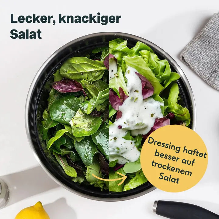 B-Ware Silberthal Salatschleuder Salatzentrifuge Edelstahl Effektive Schleuderfunktion - 4260470464627