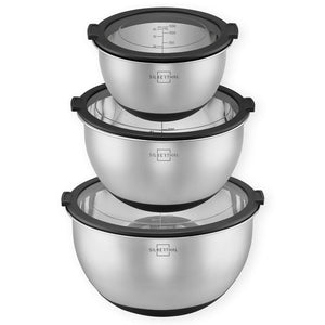 B-Ware SILBERTHAL Salatschüssel Schüssel Set Edelstahl Servierschüssel stapelbar