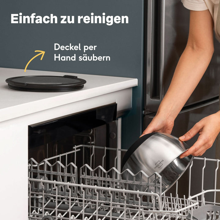 SILBERTHAL Salatschüssel Schüssel Set Edelstahl Servierschüssel stapelbar250 - 4260470462647