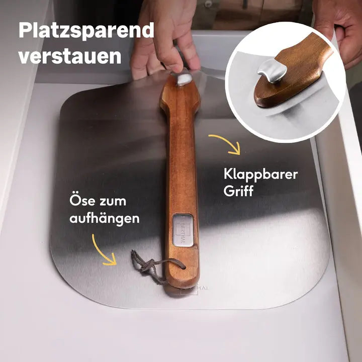 B-Ware Silberthal Pizza Schaufel Edelstahl Pizzaschieber Brotschaufel Flammkuchen842