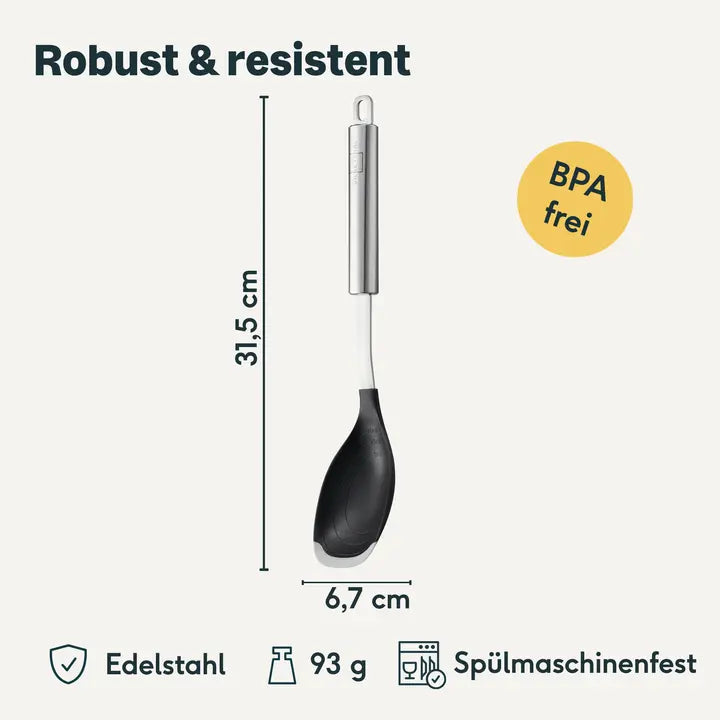 B-Ware Silberthal Servierlöffel Schöpflöffel Edelstahl Silikonrand Küchenlöffel 3 Stück - 4260470465037