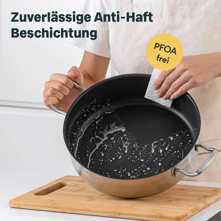 B-Ware Silberthal Servierpfanne Bratpfanne Deckel Pfanne Vielseitig Induktion 28cm