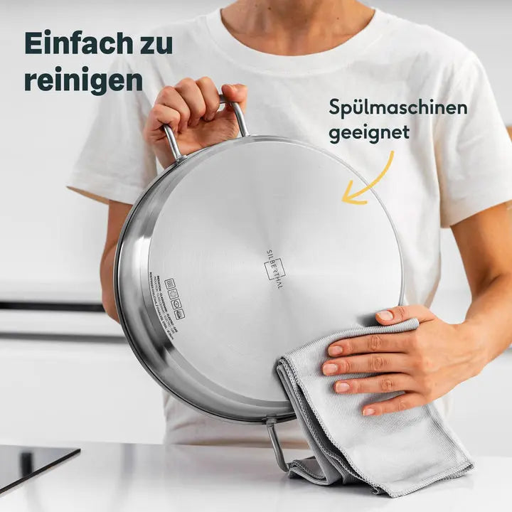 B-Ware Silberthal Servierpfanne Edelstahl Deckel Unbeschichtet 28cm Induktion
