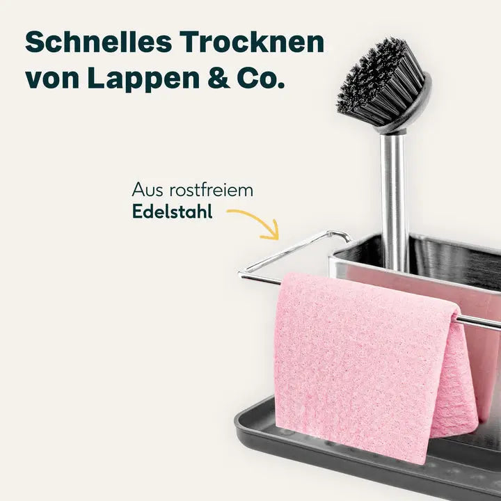 B-Ware Silberthal Spülbecken Organizer Küchenutensilien Aufbewahrung Edelstahl 2 Stück